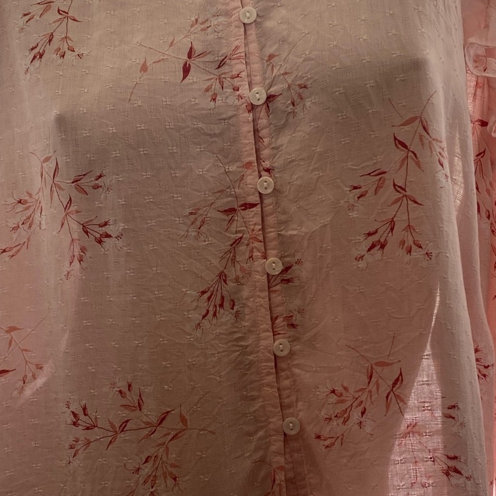 Lucky Brand Pink XL Blouse made with Environmentally Safe Model - Picture 4 of 9